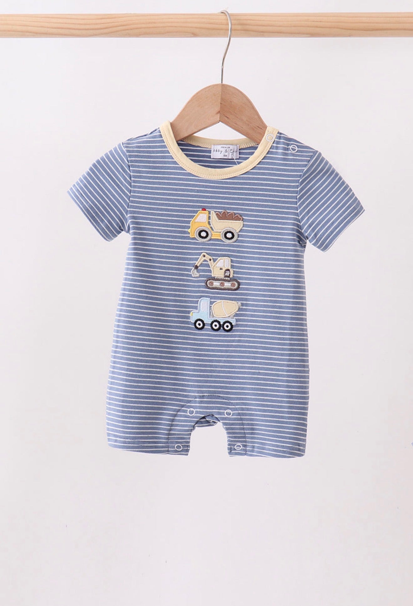 Embroidered Construction Romper