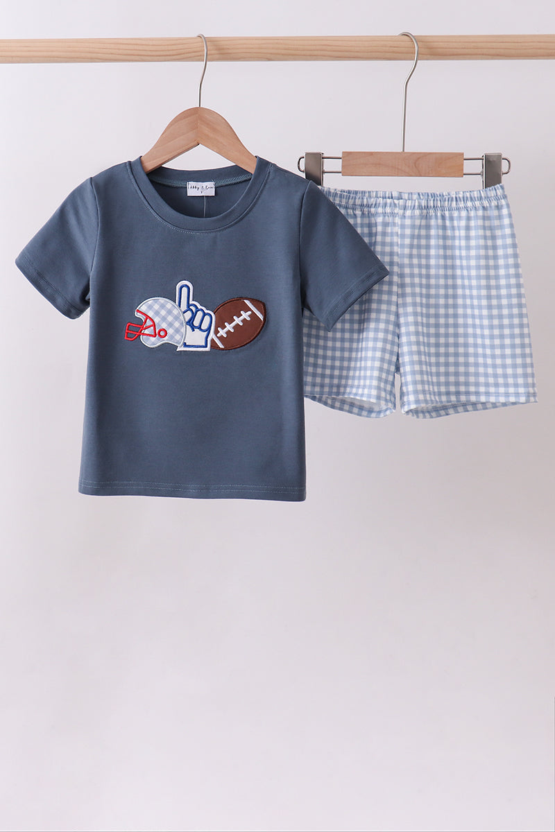 Football Appliqué Shorts Set