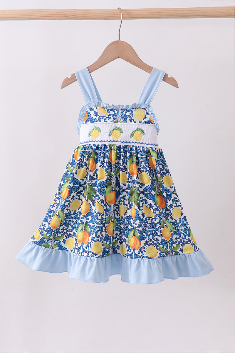Lemon Smocked Dress