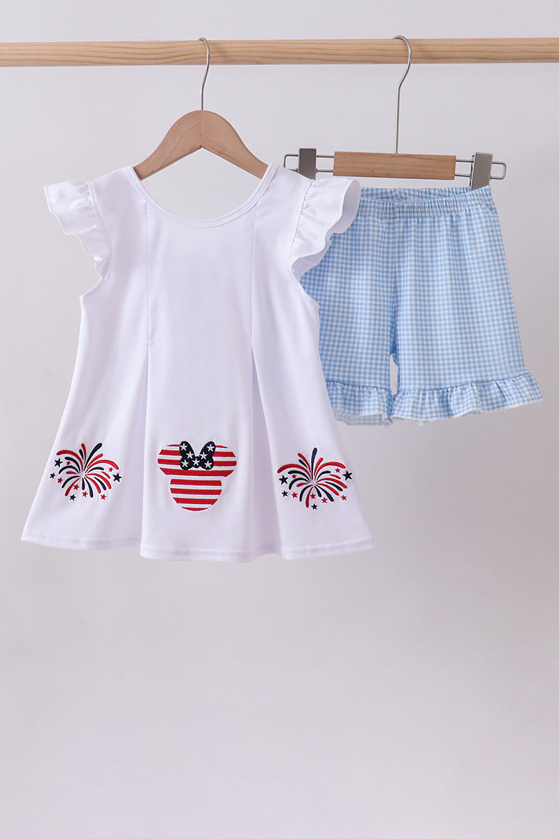 Patriotic Minnie Shorts Set