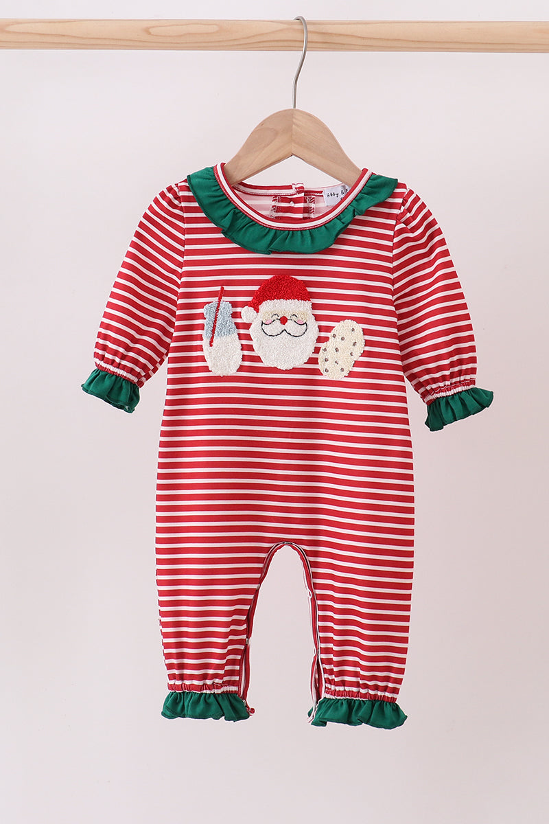 Cookies & Milk French Knot Ruffle Romper