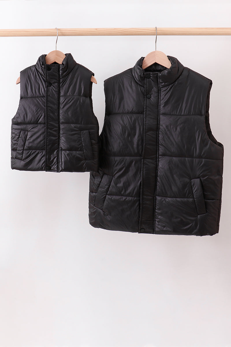 Mom & Me Black Puffer Vest