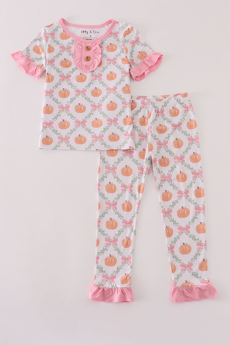 Bows and Pumpkins Bamboo Pajama Set