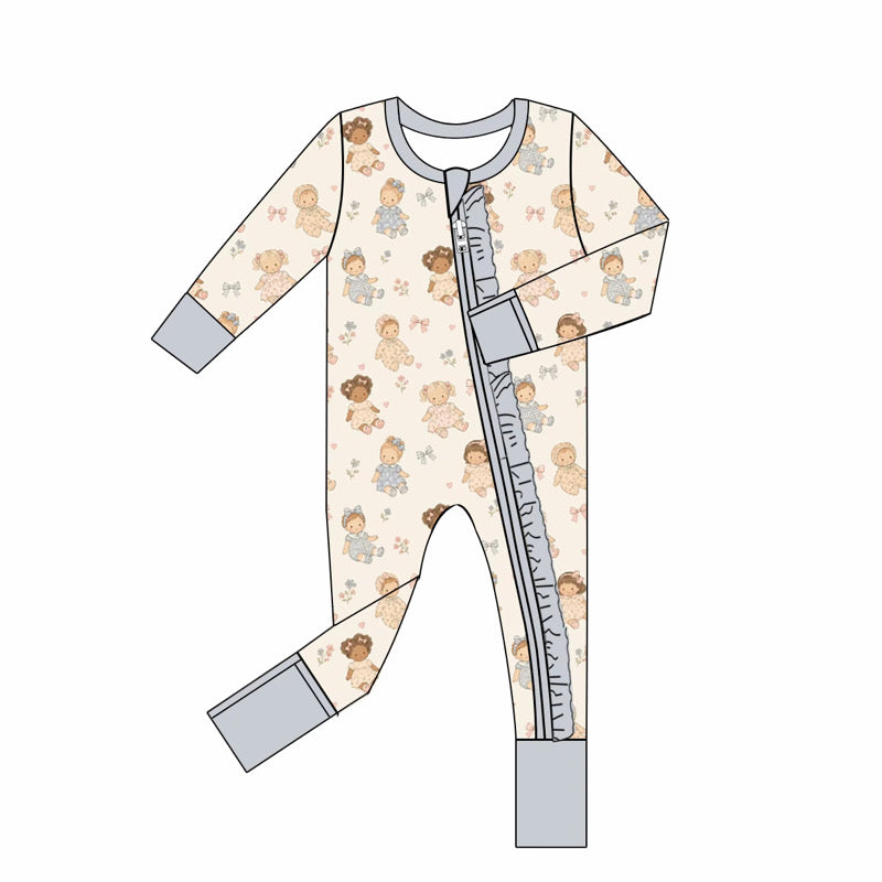 Dolly Dreams Bamboo Ruffle Zippy