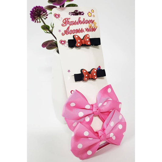 Polka Dot Hair Pin and Bow Set