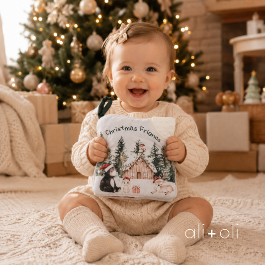 Christmas Friends – 10-Page Crinkle Cloth Book for Babies