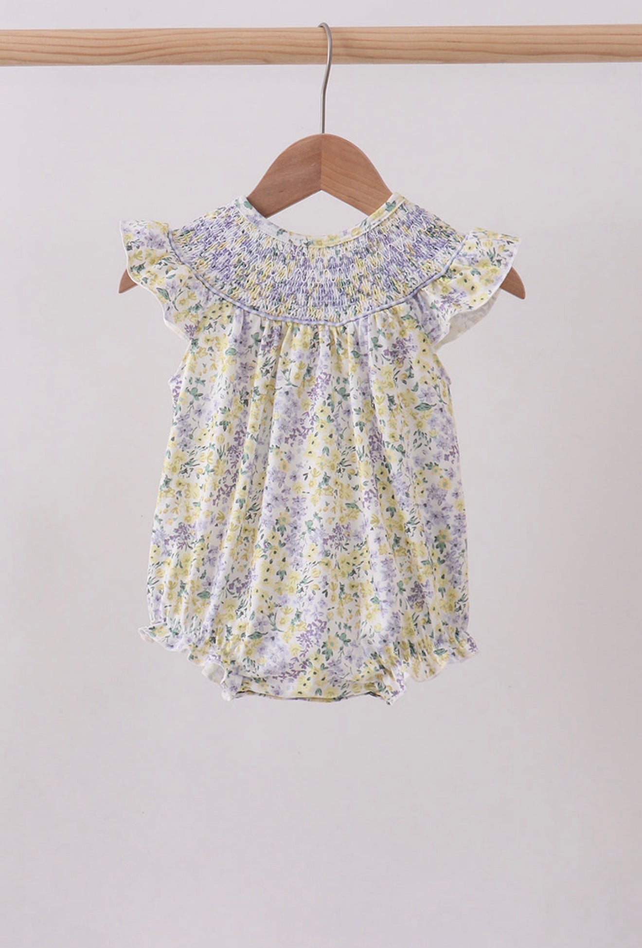Floral Smocked Bubble