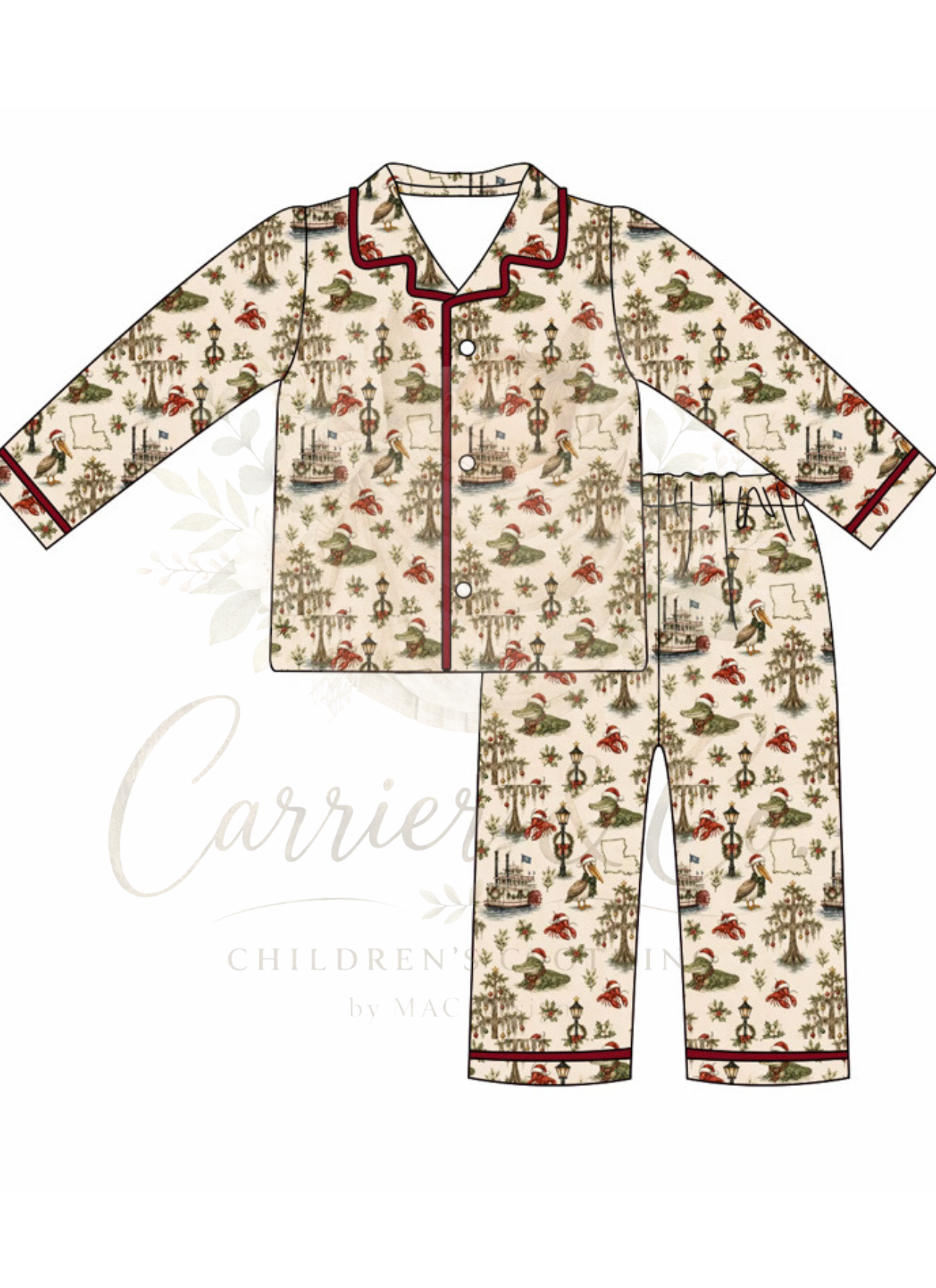 Knit Cajun Christmas Kids & Adult Pajamas