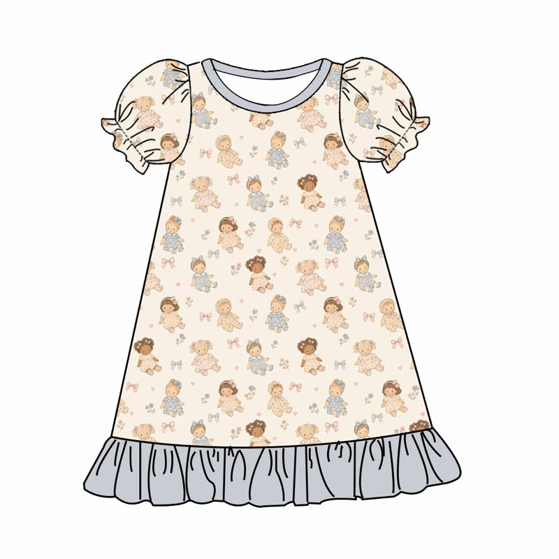 Dolly Dreams Bamboo Ruffle Gown