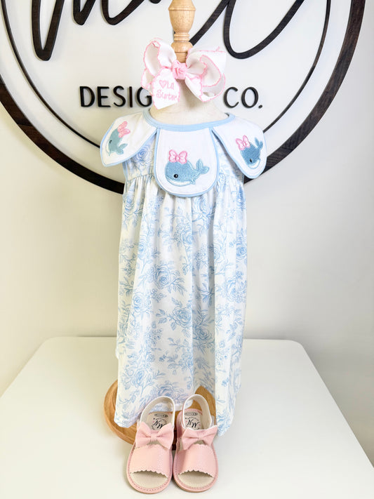 Whale Embroidered Dress