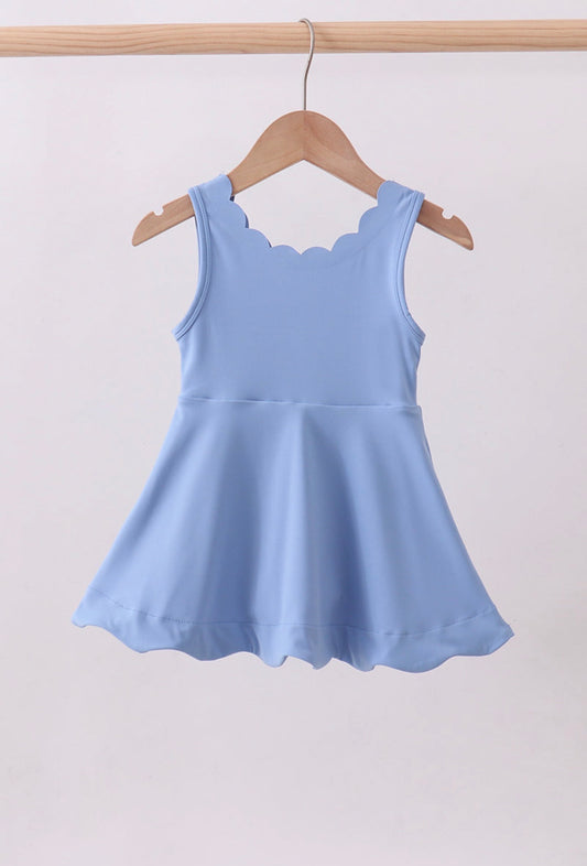 Scalloped Athletic Dresses (3 colors- built in shorts)