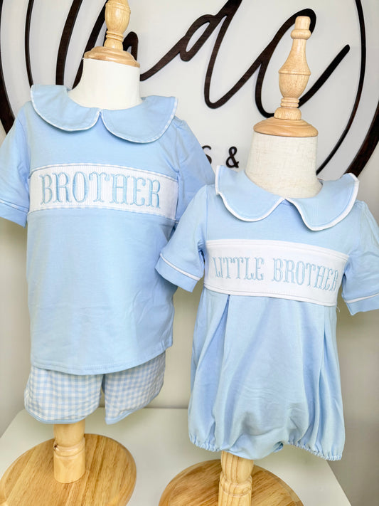 Brother Peter Pan Collar Shorts Set