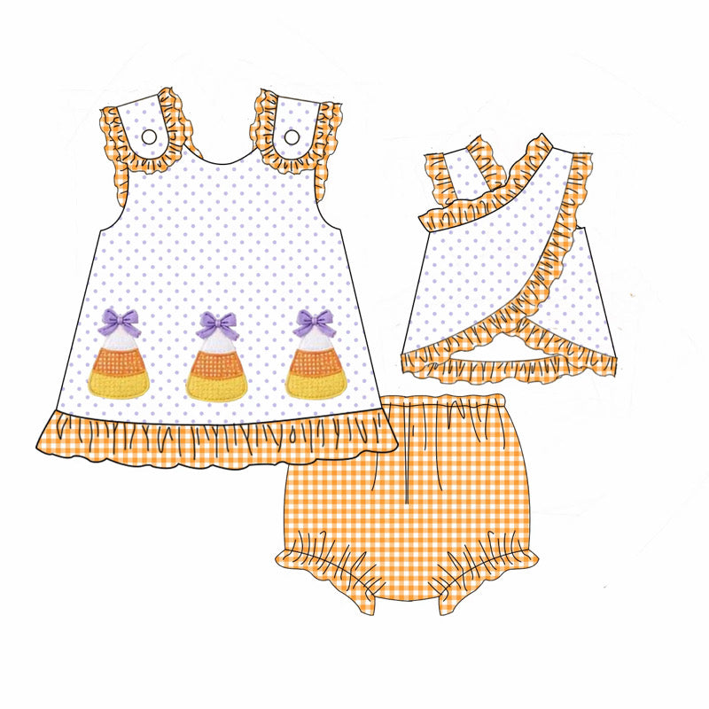 Candy Corn Swing Back Bloomer Set