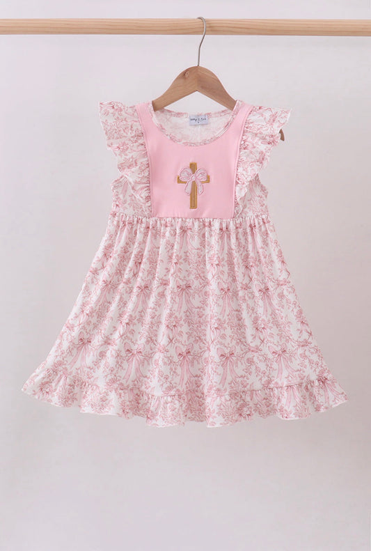 Cross & Bows Applique Dress