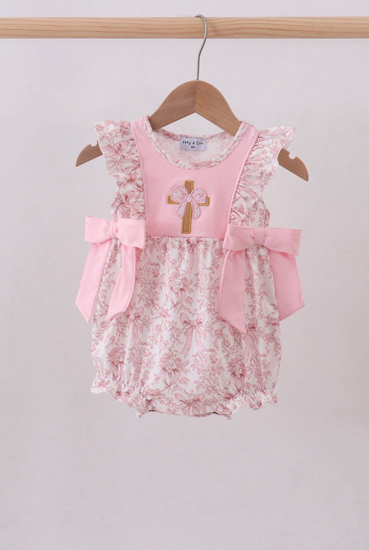 Cross & Bows Applique Bubble