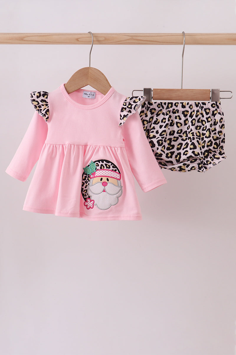 Leopard Santa Claus Bloomer Set