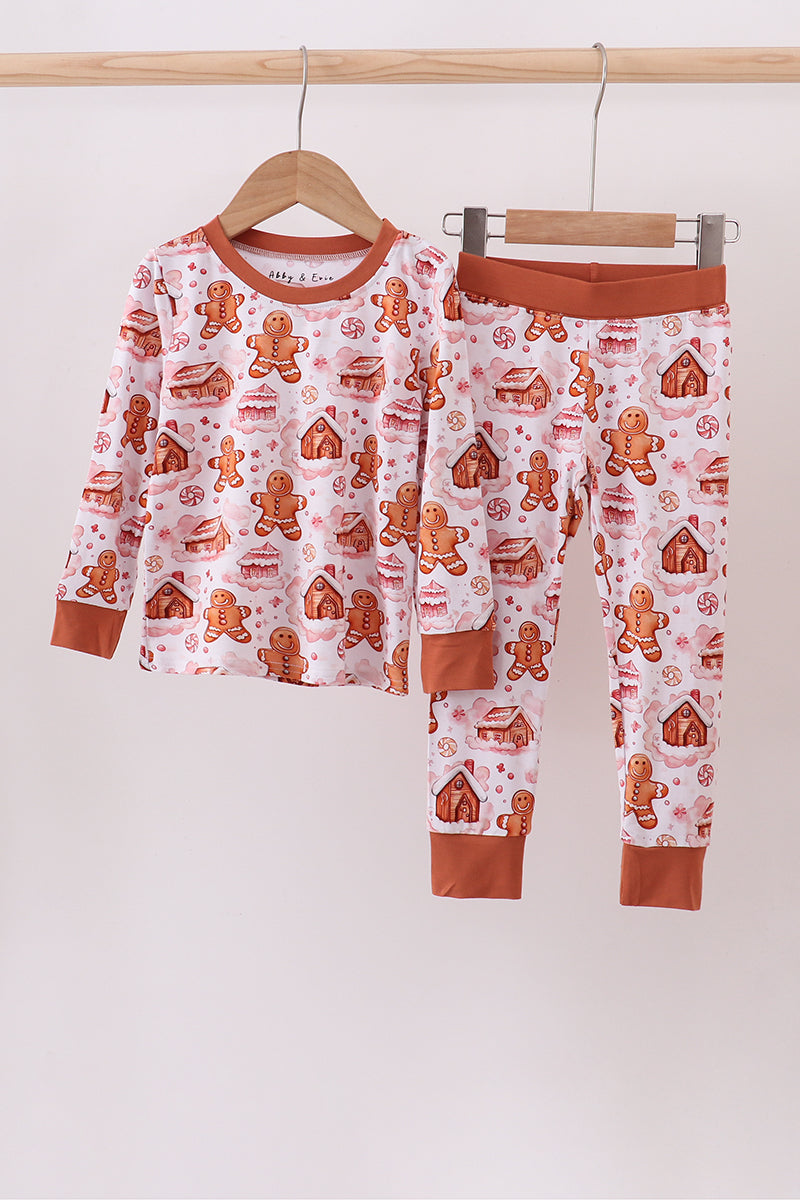 Brown Gingerbread Bamboo Pants Set