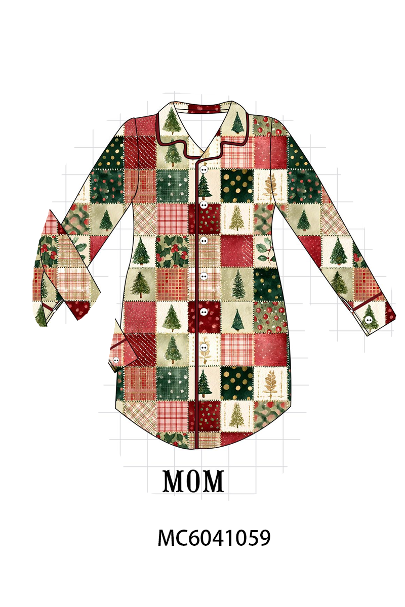 Maroon Checkered Christmas