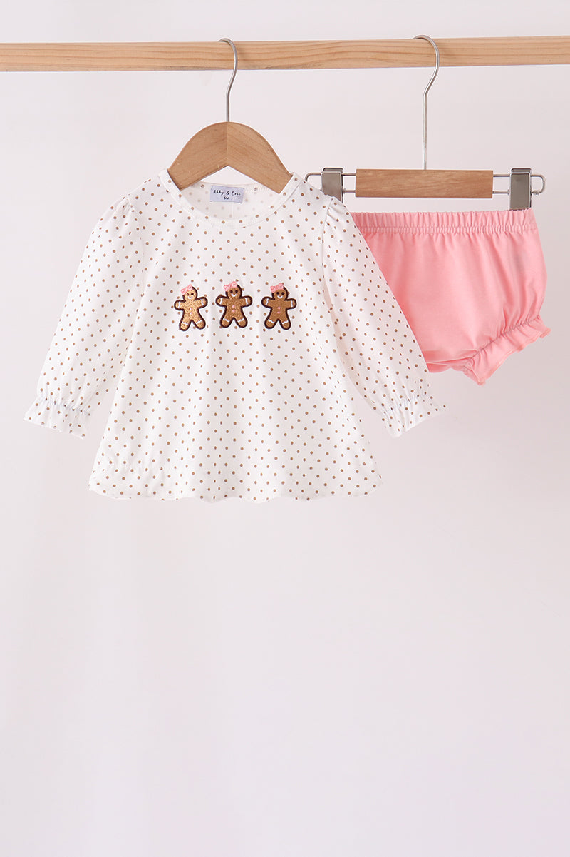 Gingerbread Embroidered Bloomer Set