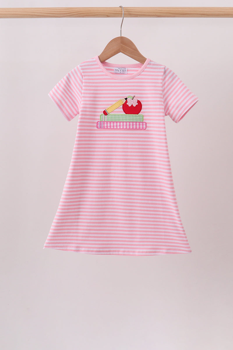 Apple & Pencil Appliqué Dress