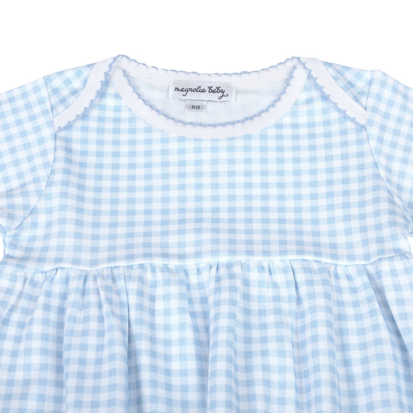 Mini Checks Gown - Blue