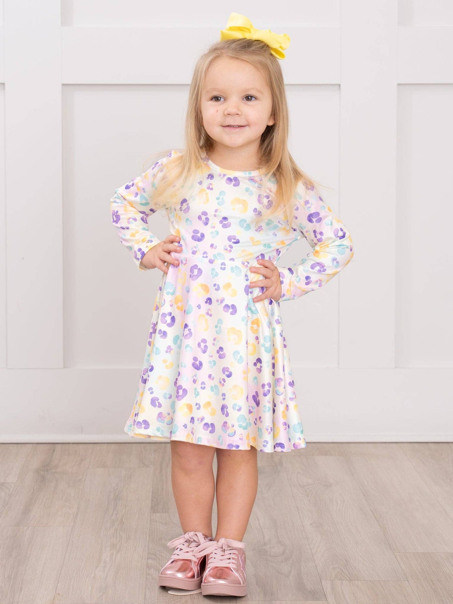 Spring Leopard Twirl Dress