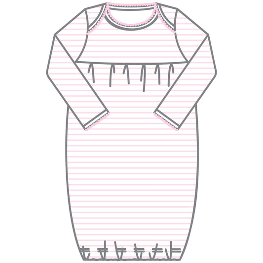Mini Stripes Gown - Pink