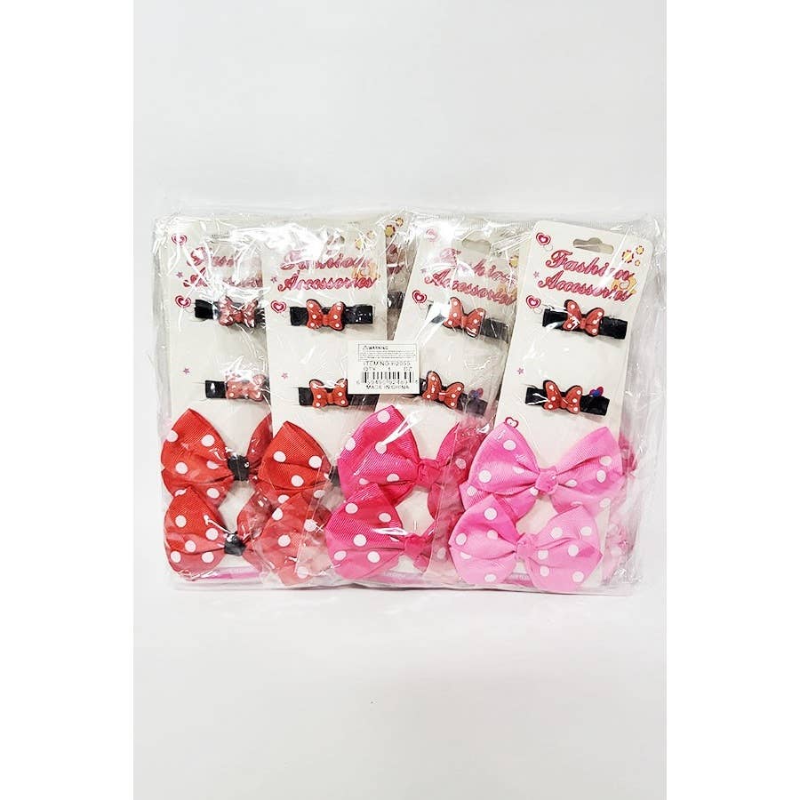Polka Dot Hair Pin and Bow Set