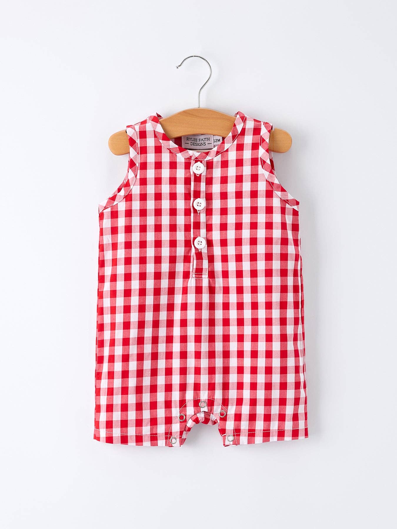 Red Gingham Romper