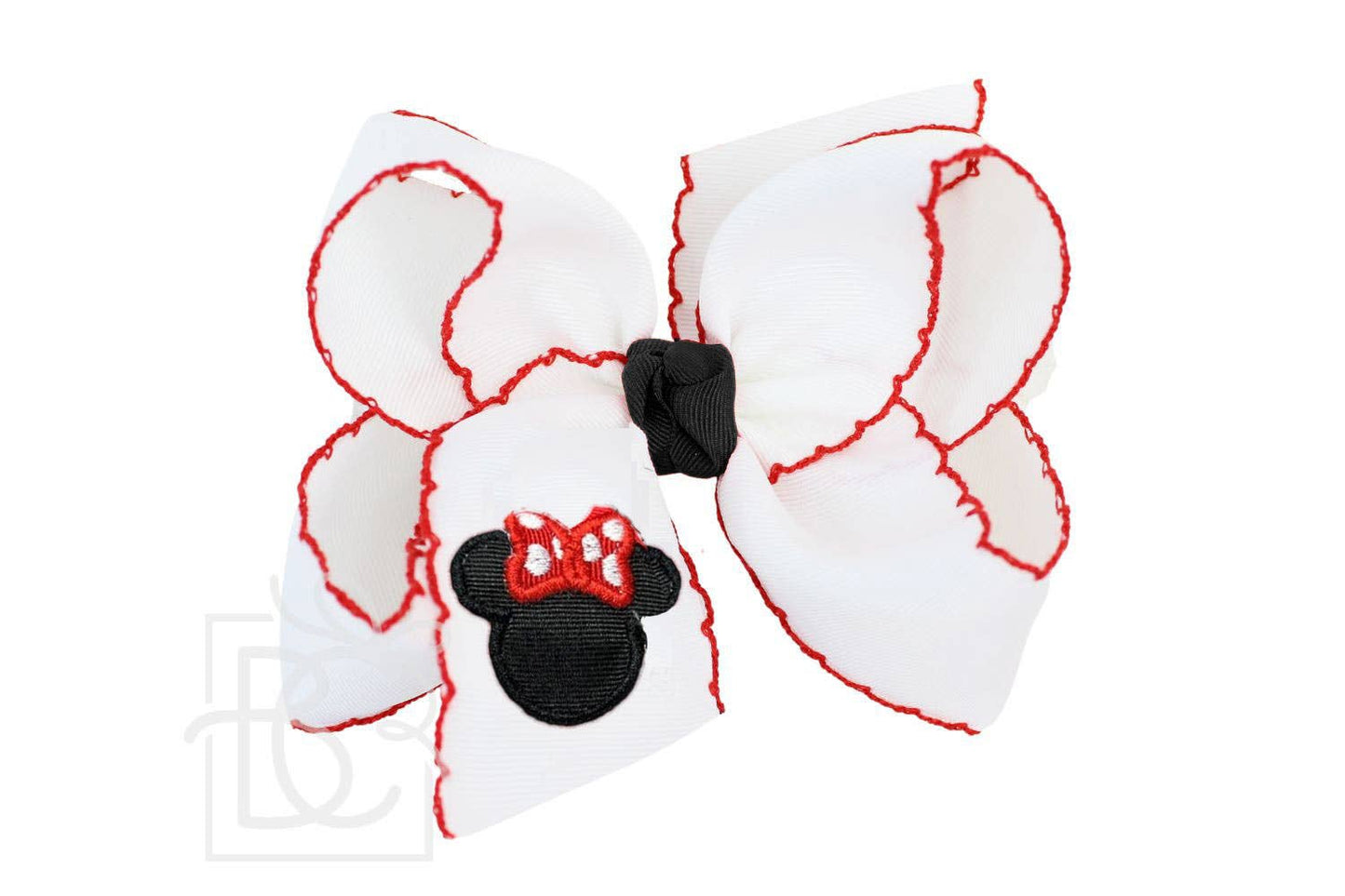 5.5” Minnie Crochet Edge Hair Bows (2 colors)