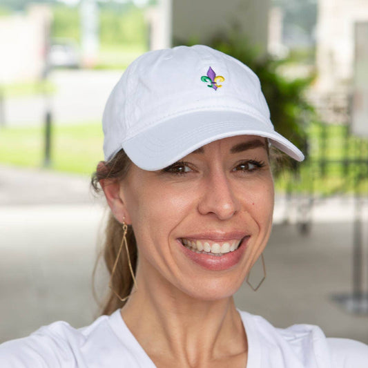 Mardi Gras Fleur de Lis Baseball Hat