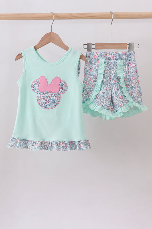 Floral Minnie Ruffle Swingback Shorts Set