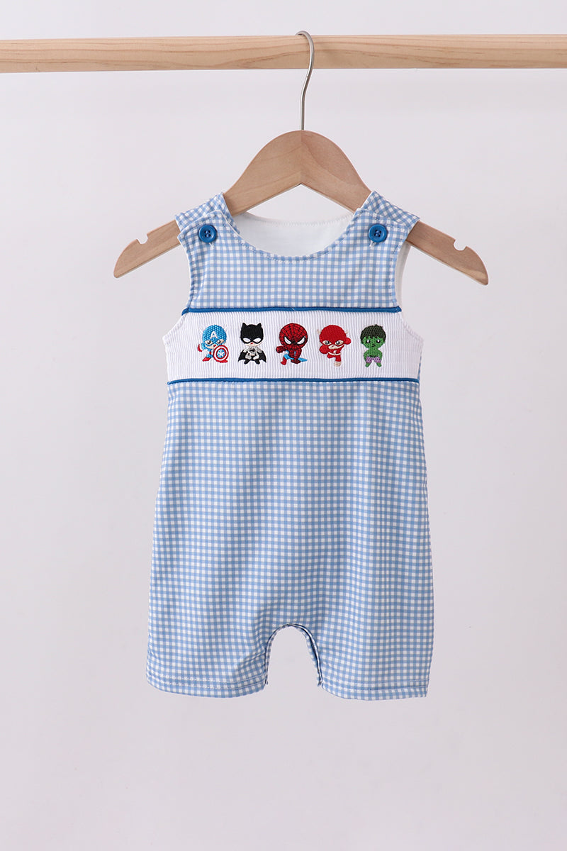 Super Hero Smocked Gingham Jonjon