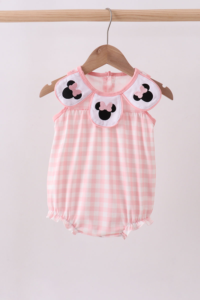 Minnie Embroidery Gingham Bubble