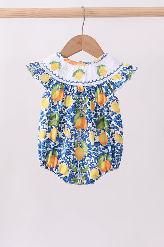 Lemon Smocked Bubble