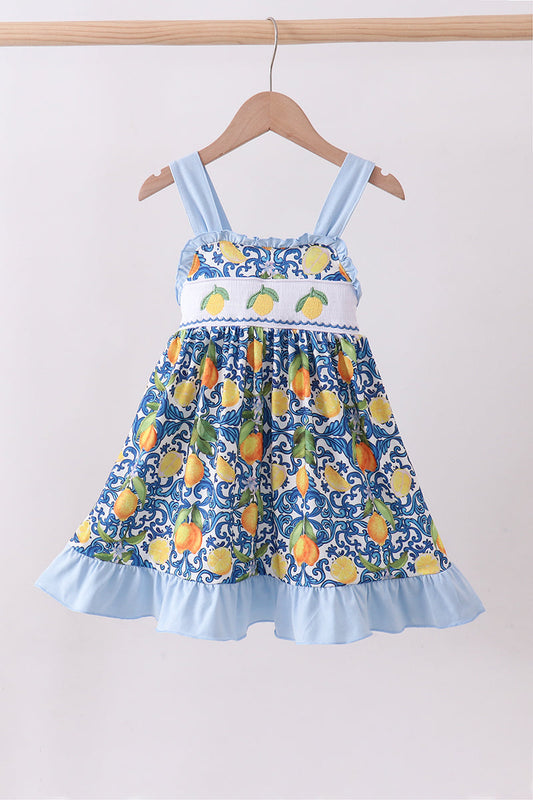 Lemon Smocked Dress