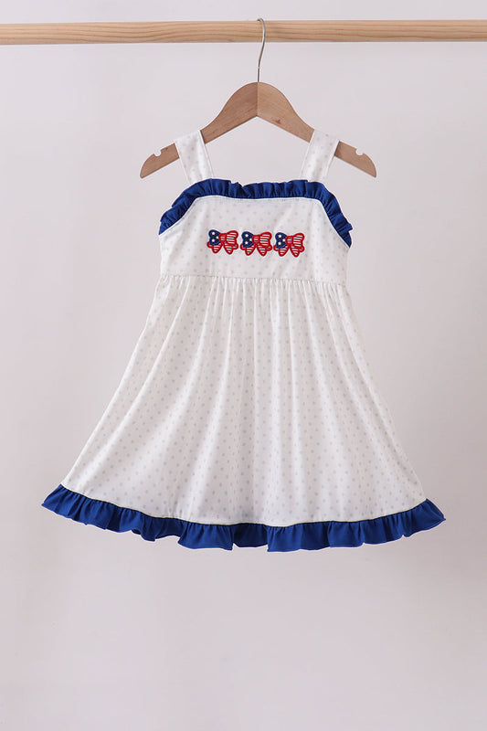 Patriotic Bow Appliqué Dress