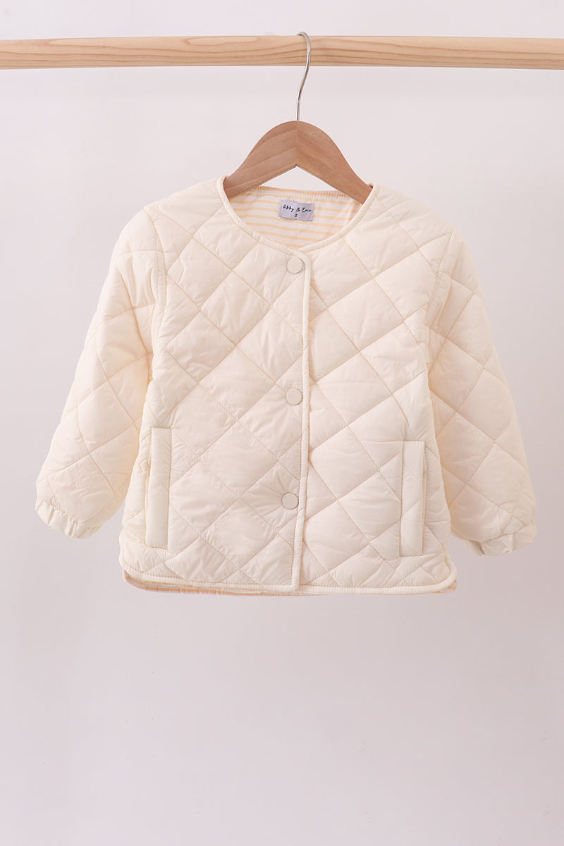 Cream Quilted Jacket