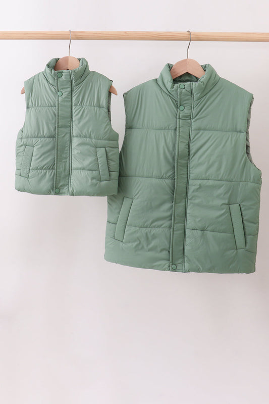 Mom & Me Sage Puffer Vest