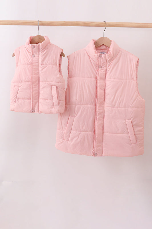 Mom & Me Pink Puffer Vest