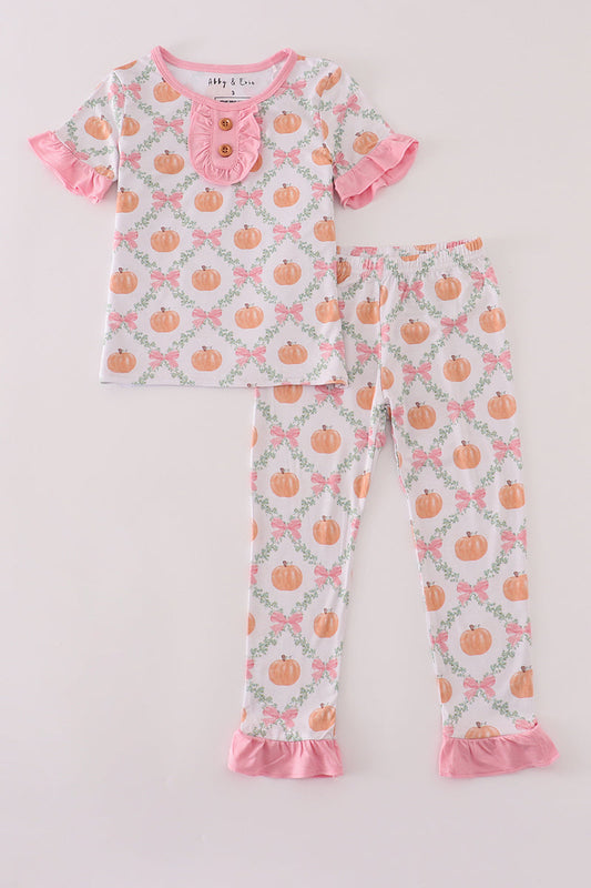 Bows and Pumpkins Bamboo Pajama Set