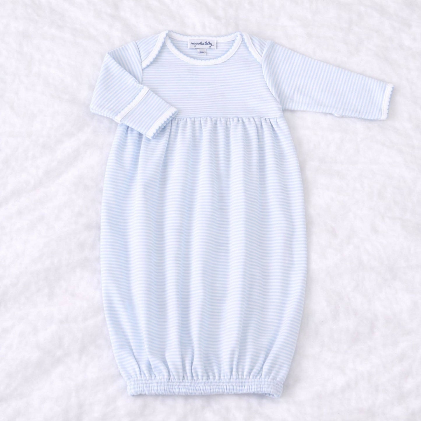 Mini Stripes Gown - Blue