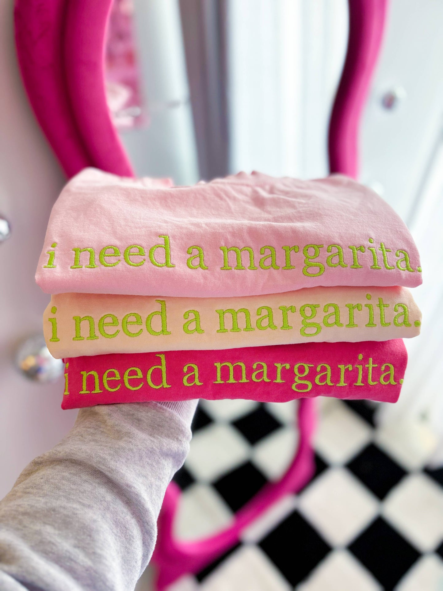 I need a marg Embroidered Tee | Summer Tshirt, Margarita Tee