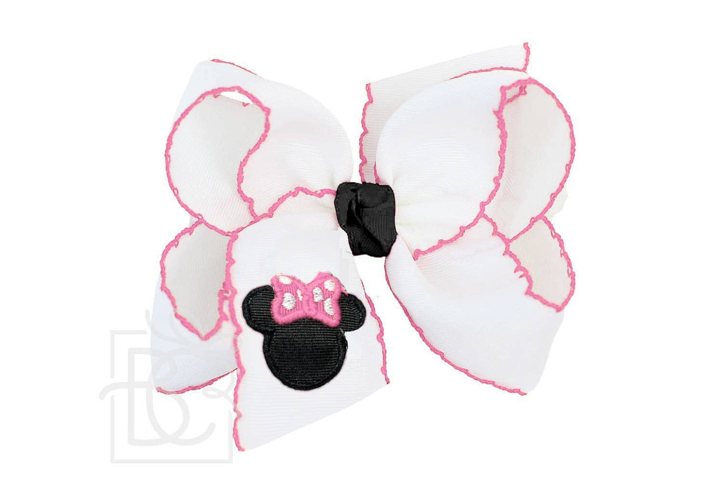 5.5” Minnie Crochet Edge Hair Bows (2 colors)