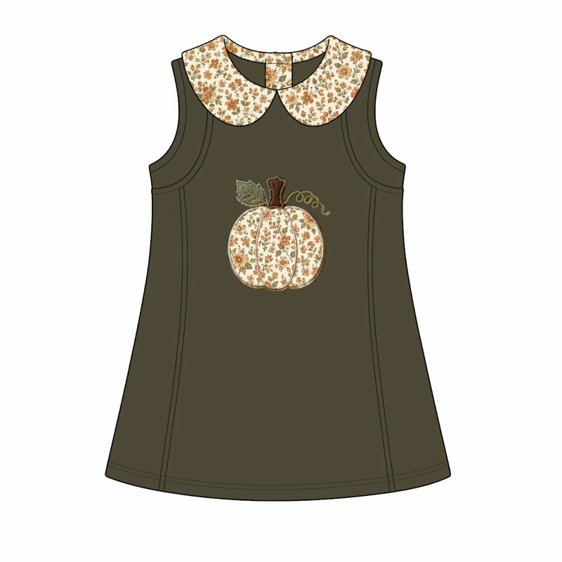 Autumn Blossom Appliqué Dress