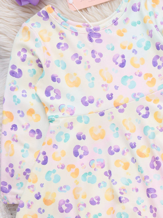 Spring Leopard Twirl Dress