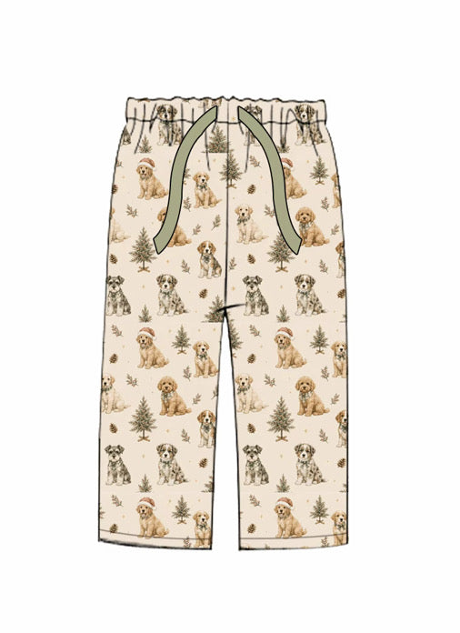 Adult Christmas Dogs Bamboo Pajama Pants