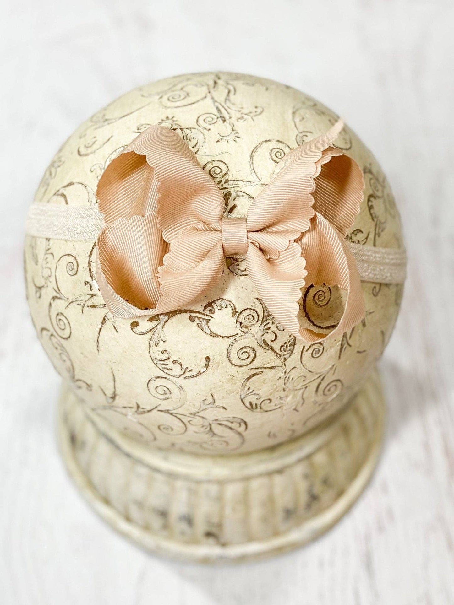 Classic Scalloped Bow - Headband - 4.5" (3 colors)