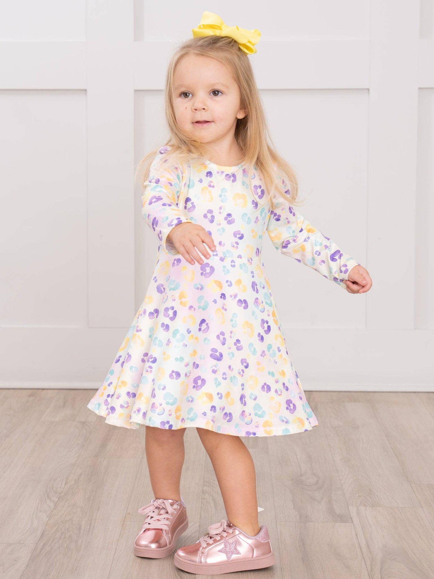 Spring Leopard Twirl Dress