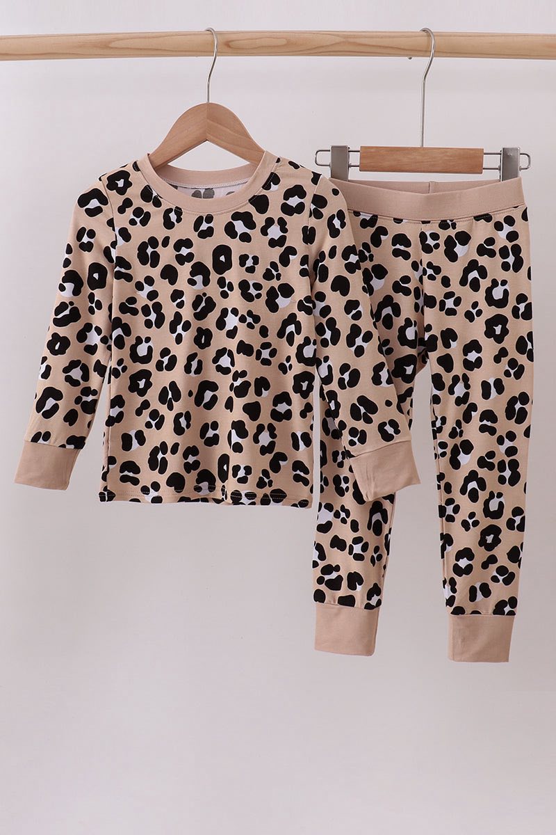 Leopard Bamboo Pajama Pants Set